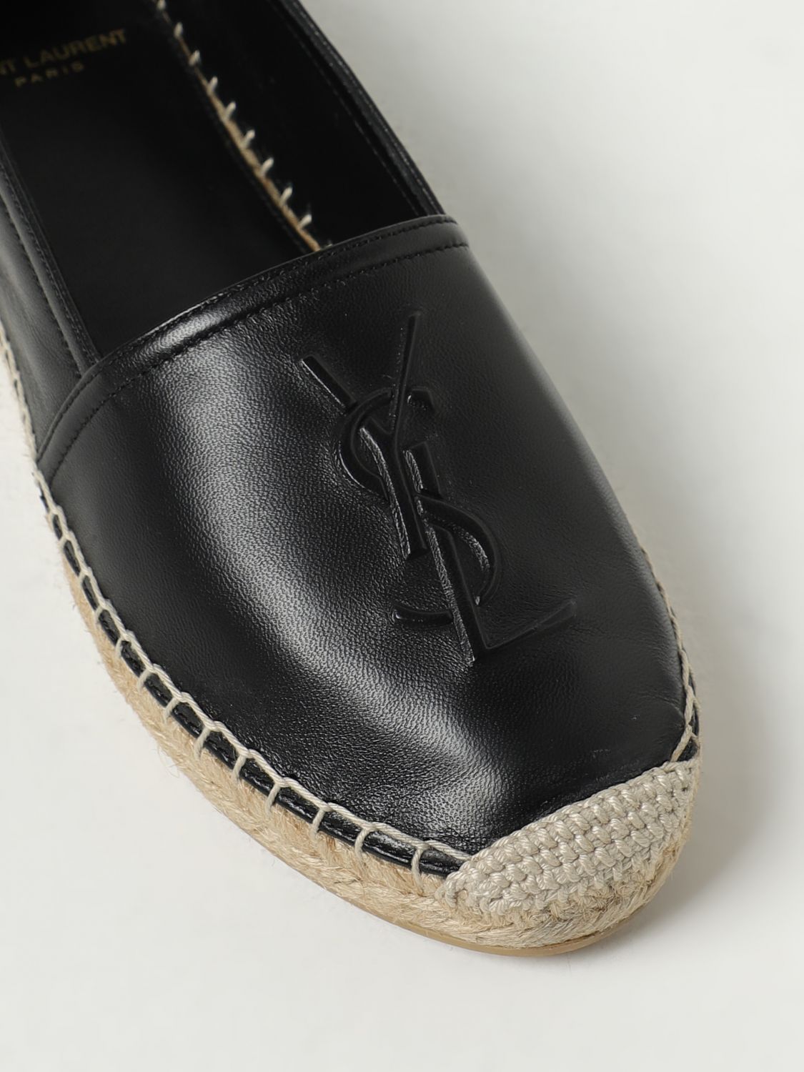 SAINT LAURENT 40 leather espadrilles