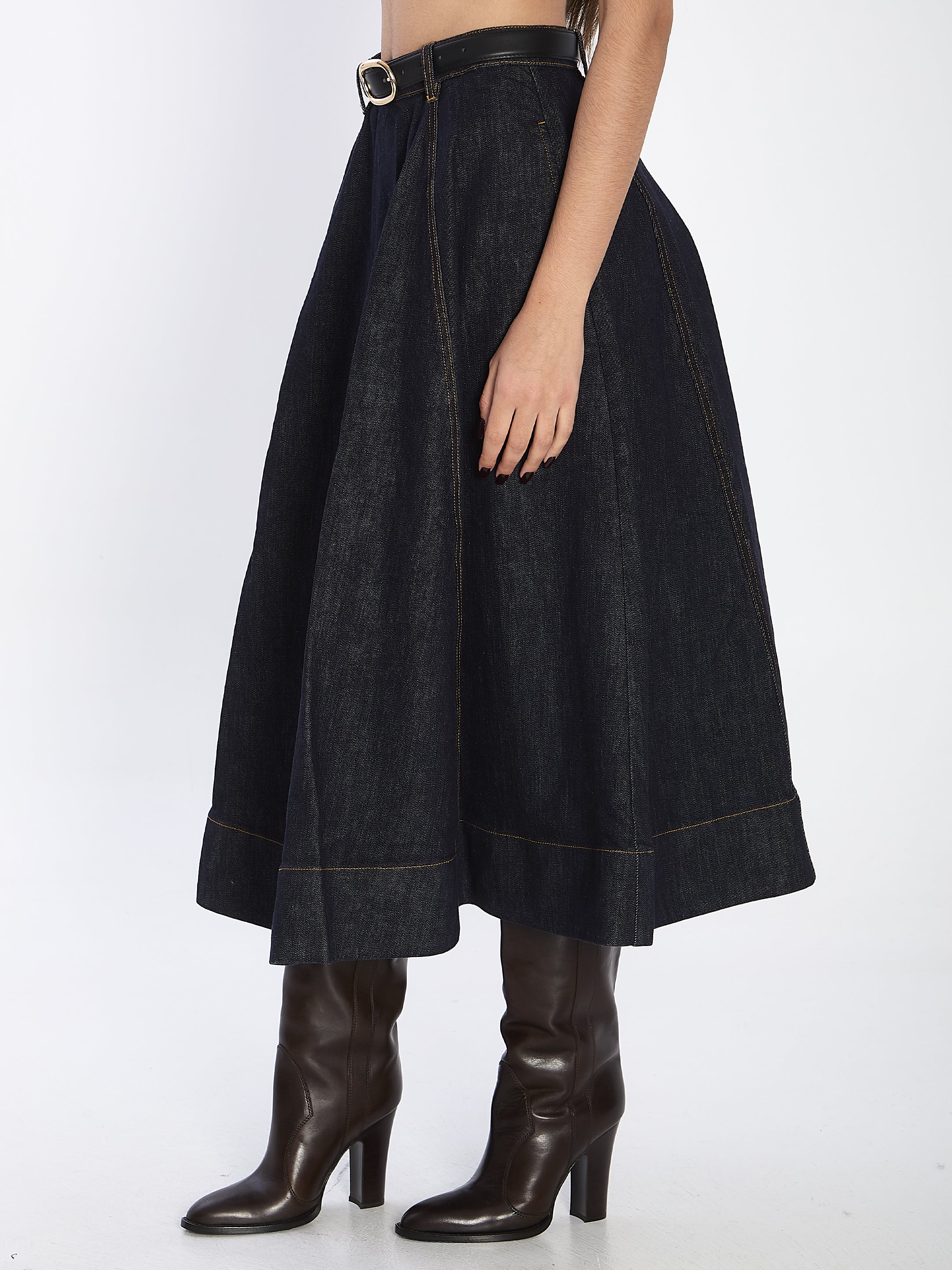 SELF PORTRAIT 10 flared midi skirt