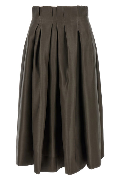the midi skirt khaite astrid defines a new proportion through a rigorous sarto