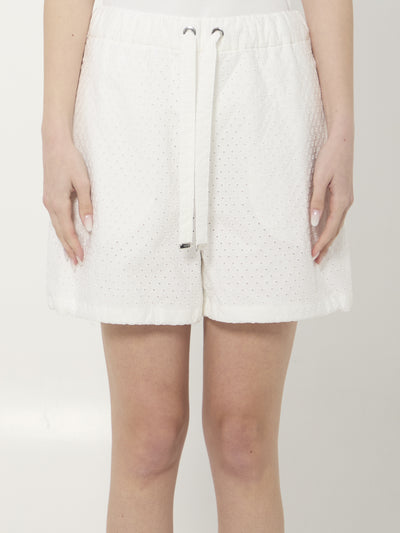 cotton poplin and san gallo shorts