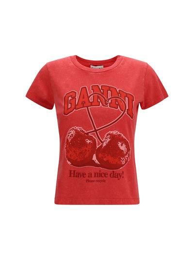 future cherry t-shirt by ganni