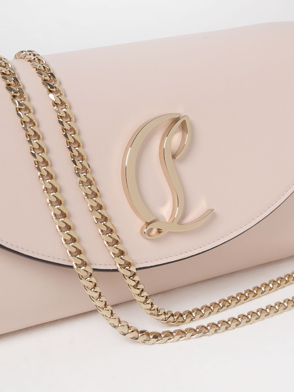 Loubi54 Patent Leather Chain Wallet