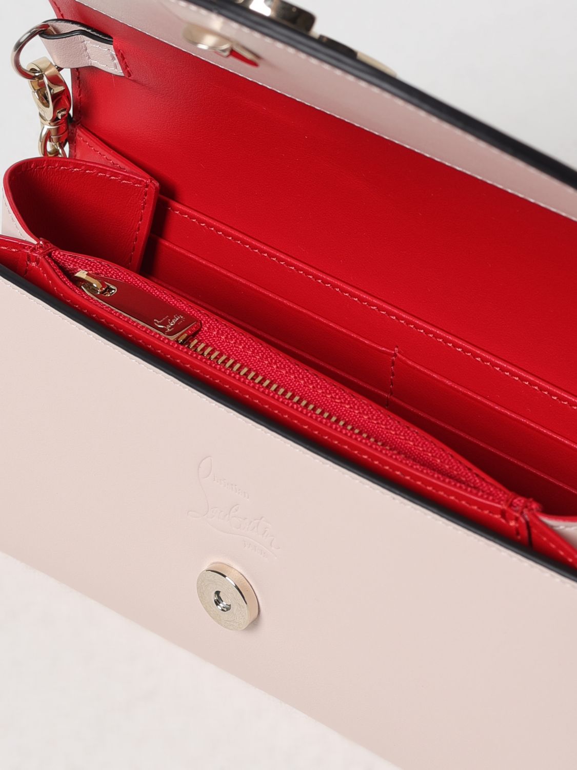 Loubi54 Patent Leather Chain Wallet