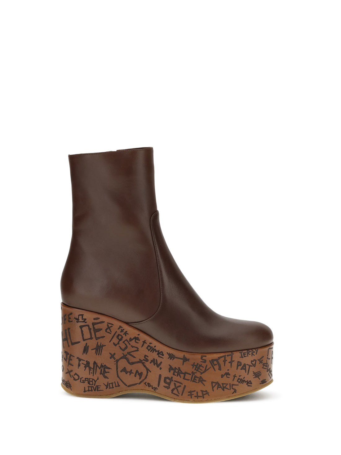 CHLOÉ 40 maxime wedge ankle boots