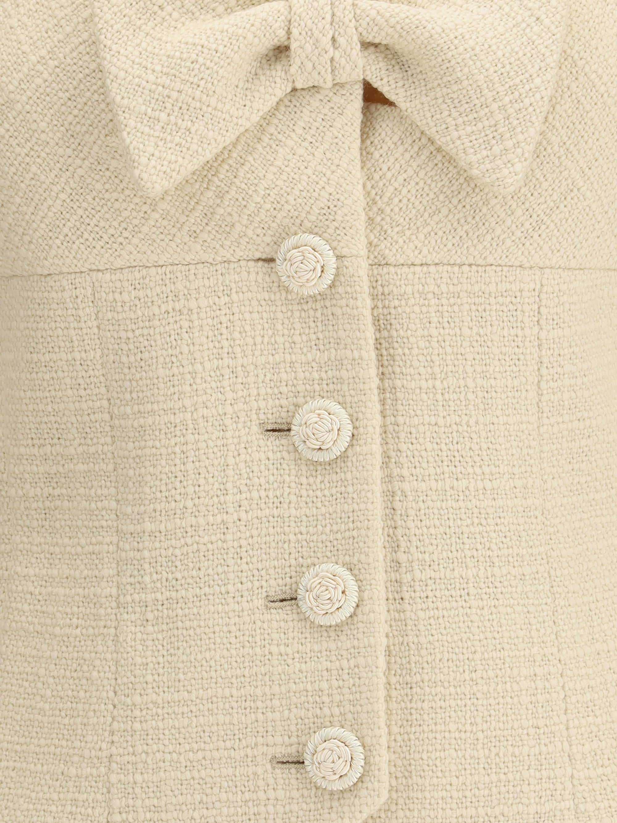 VALENTINO 46 short jacket in plain wool tweed