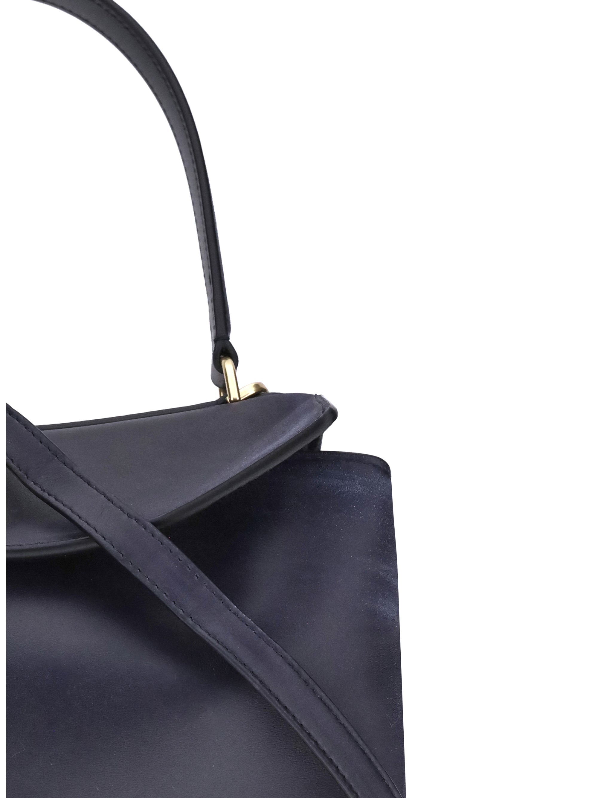 BALENCIAGA OS rodeo small shoulder bag in used-effect leather