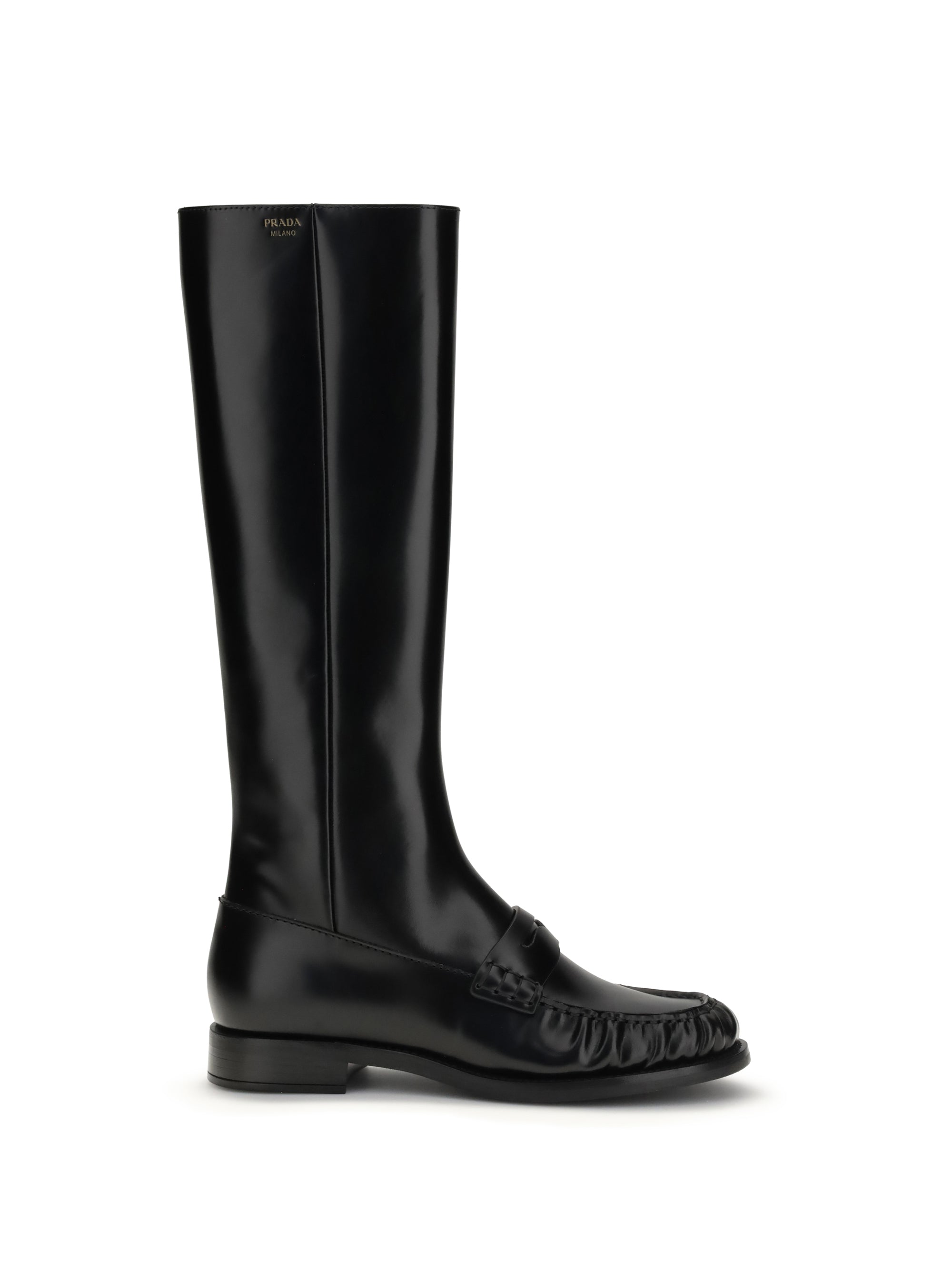 PRADA 37 smooth leather boots