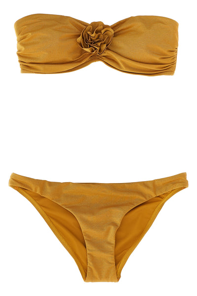 lucky bandeau flower bikini