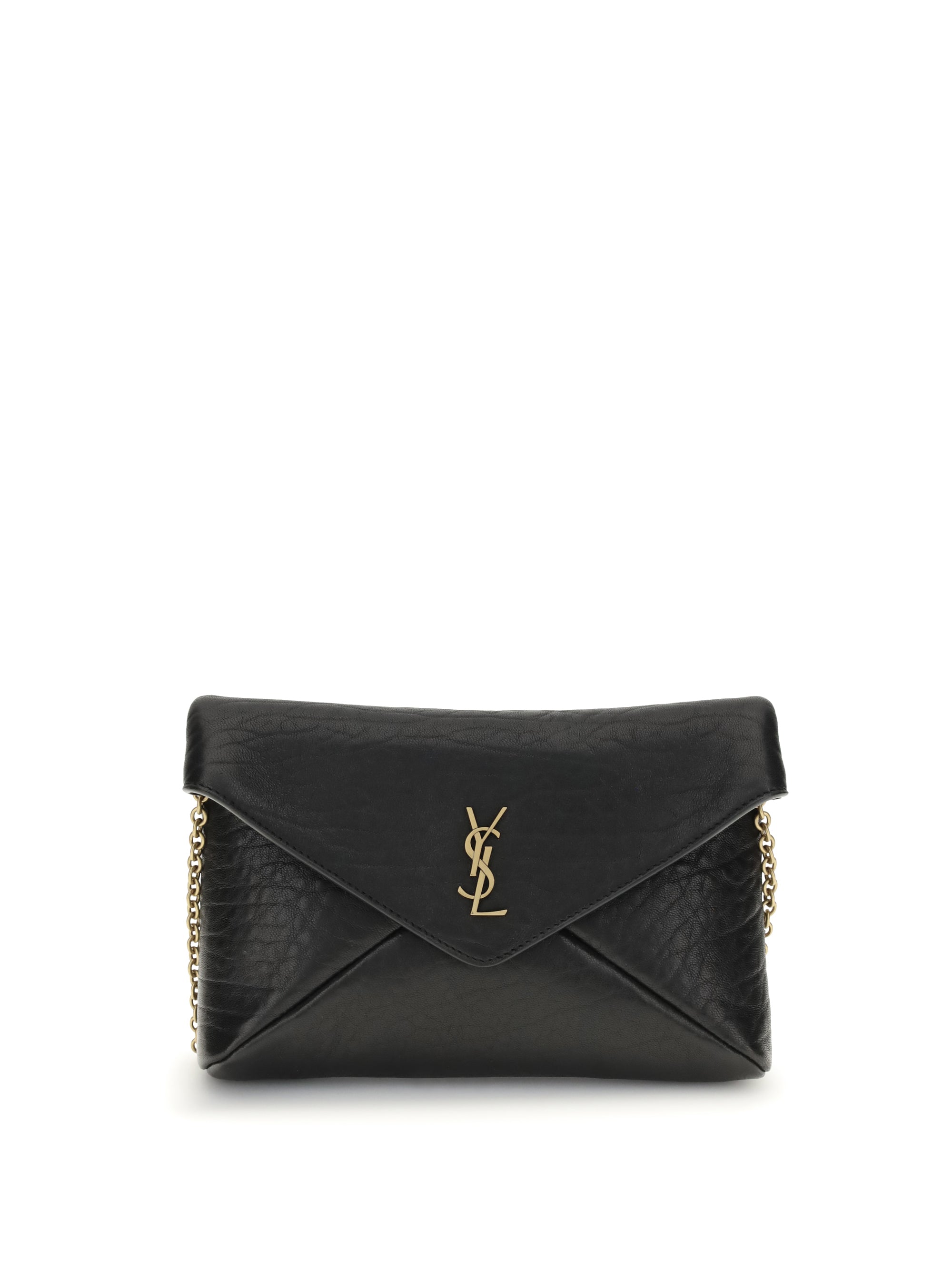 SAINT LAURENT OS cassandre chain clutch bag