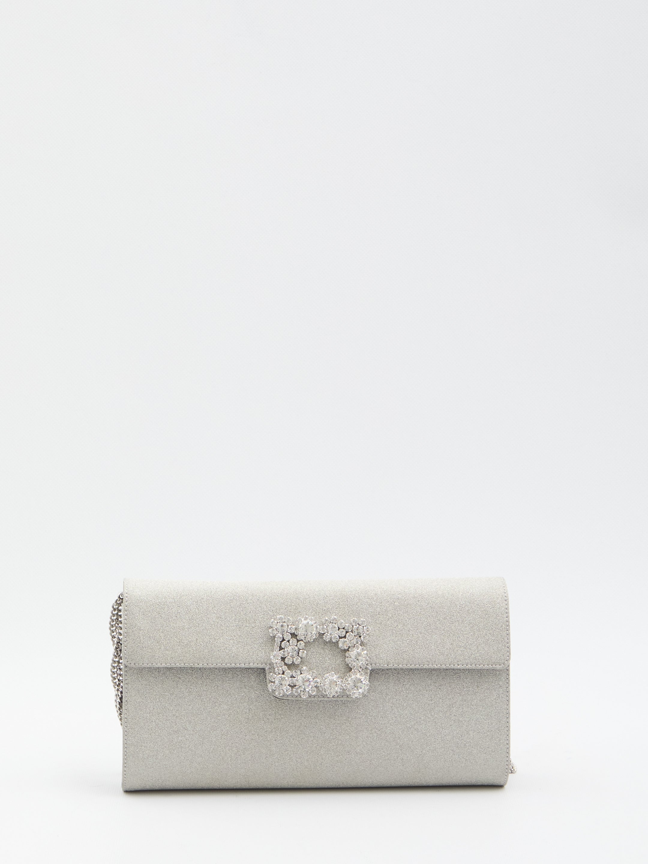 ROGER VIVIER OS envelope flower strass bag