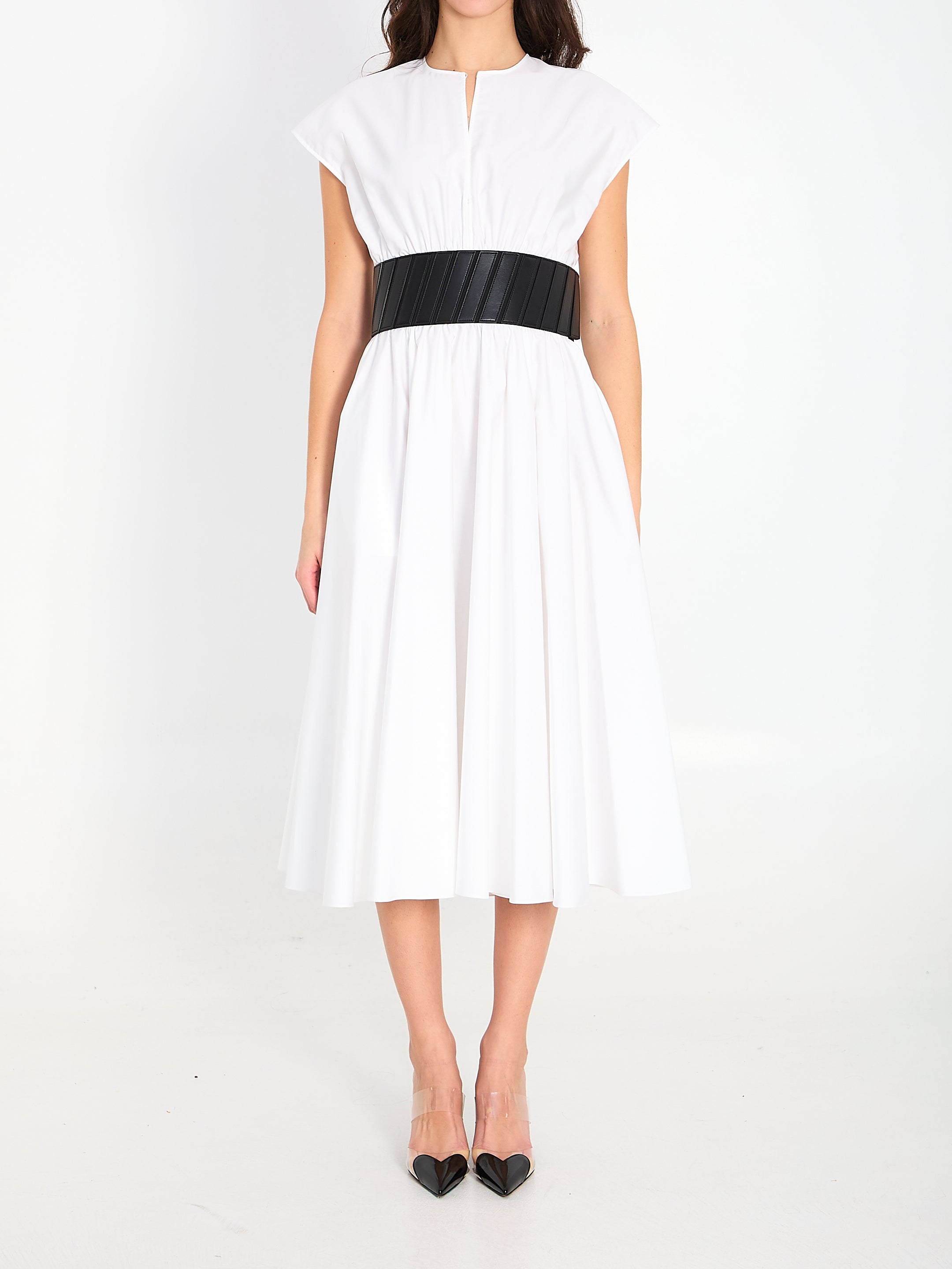 ALAIA 36 midi dress with belt