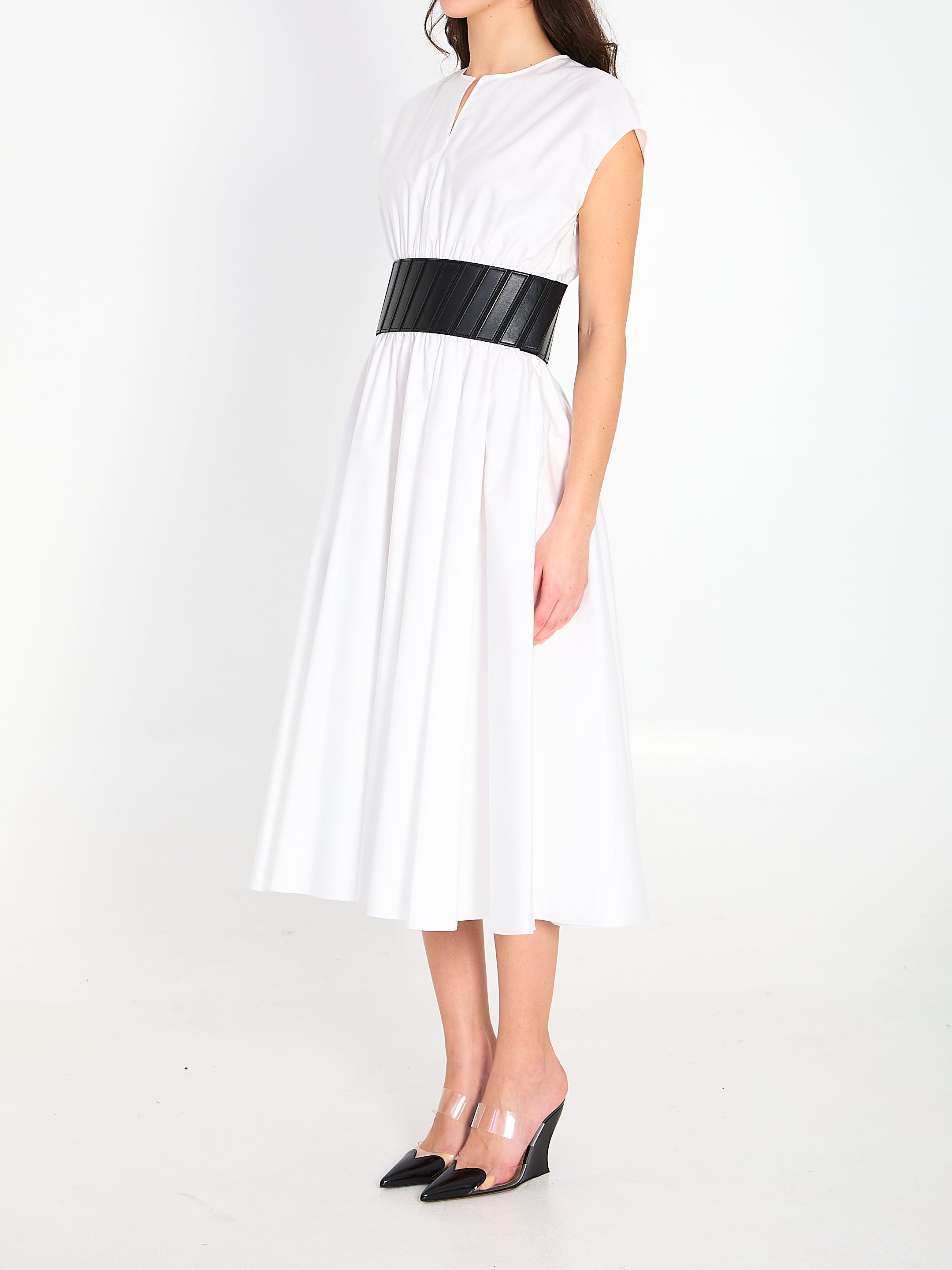 ALAIA 36 midi dress with belt