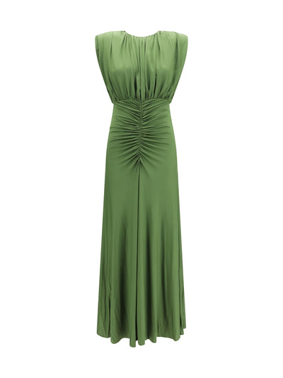 jersey gathered maxi dress
