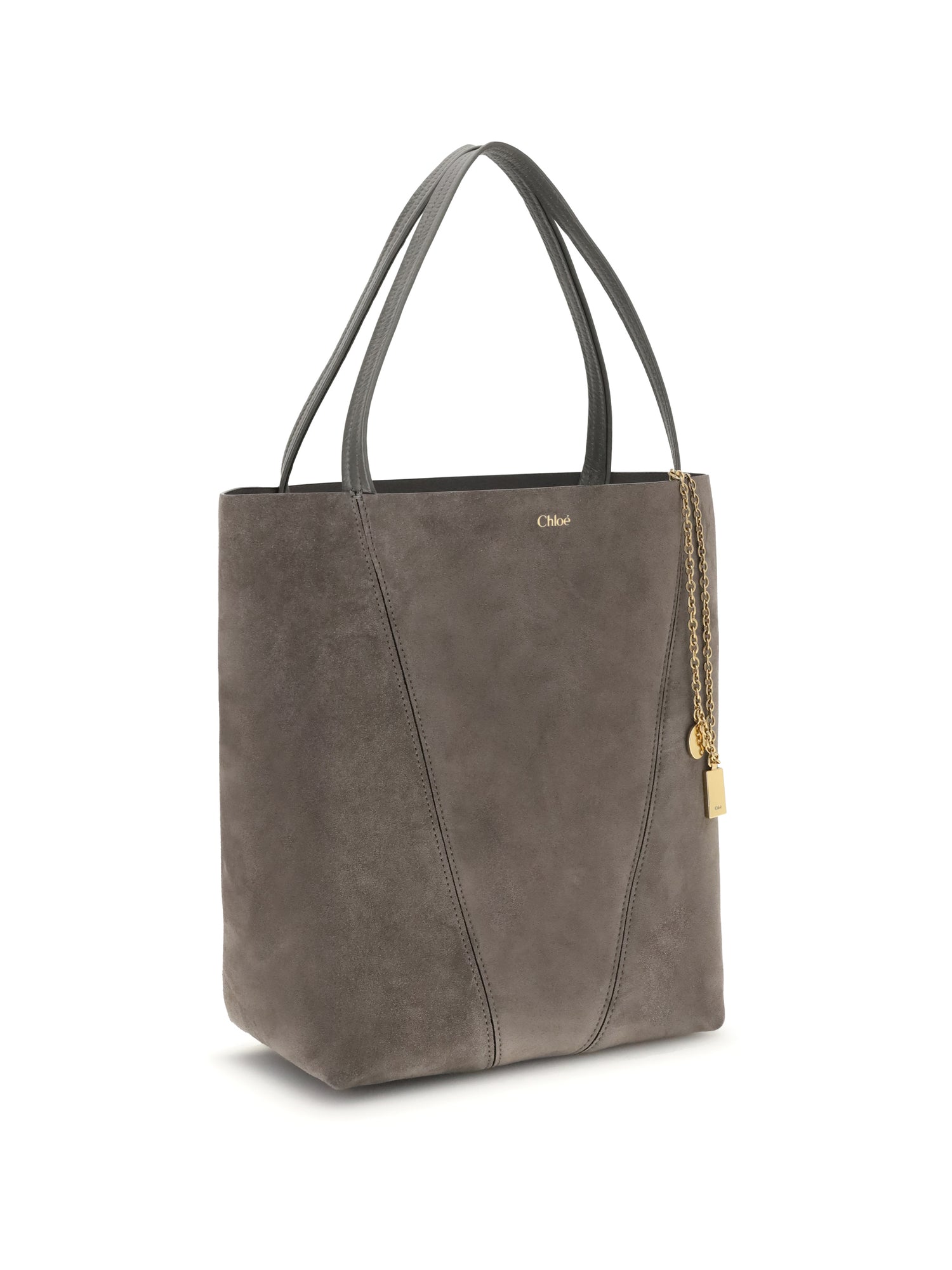 CHLOÉ OS suede spin tote bag
