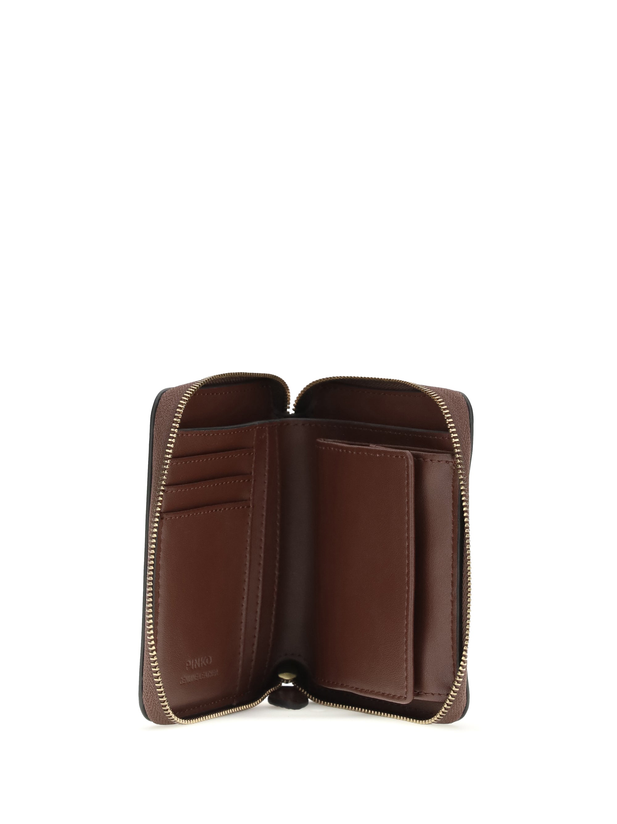 PINKO OS leather zip-around wallet