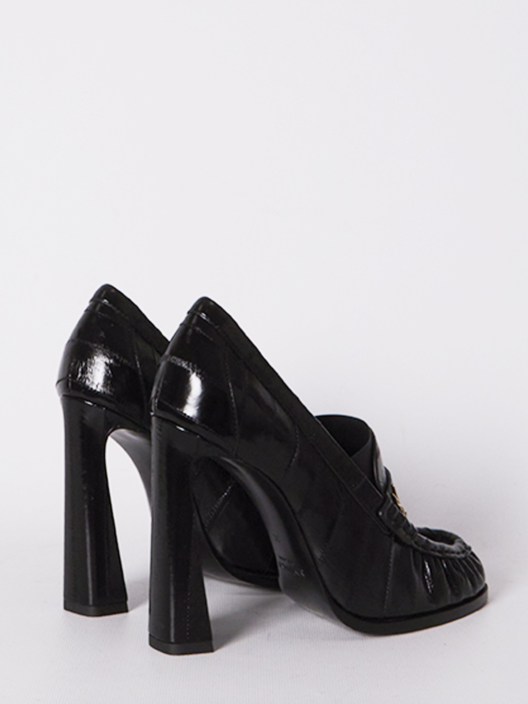 SAINT LAURENT 36 le loafer pumps in eel skin