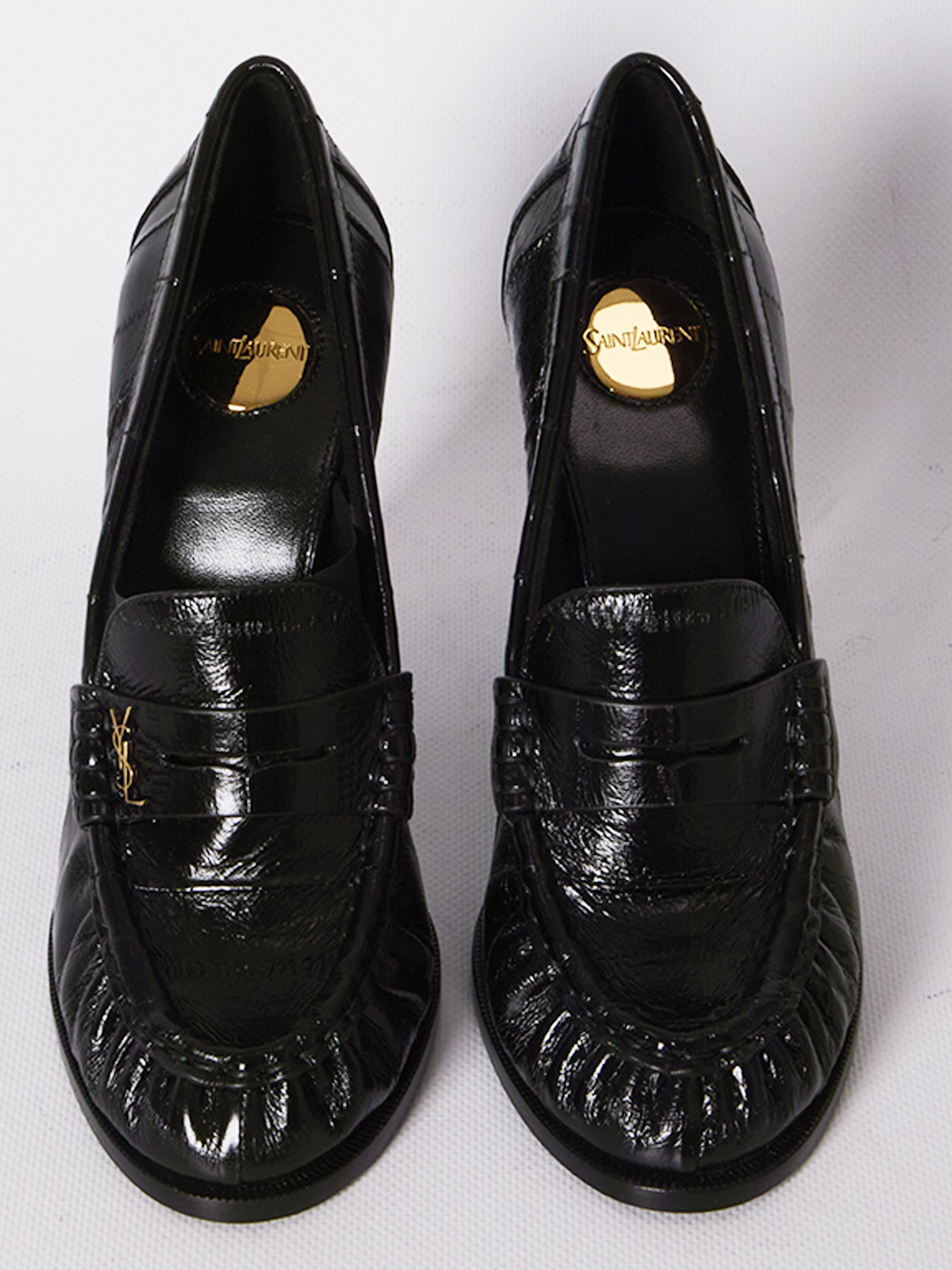 SAINT LAURENT 36 le loafer pumps in eel skin