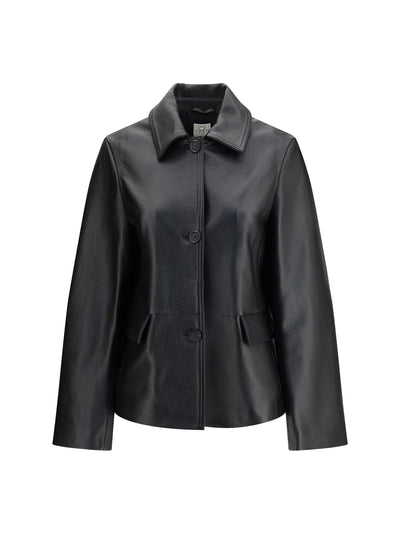 grained leather jacket