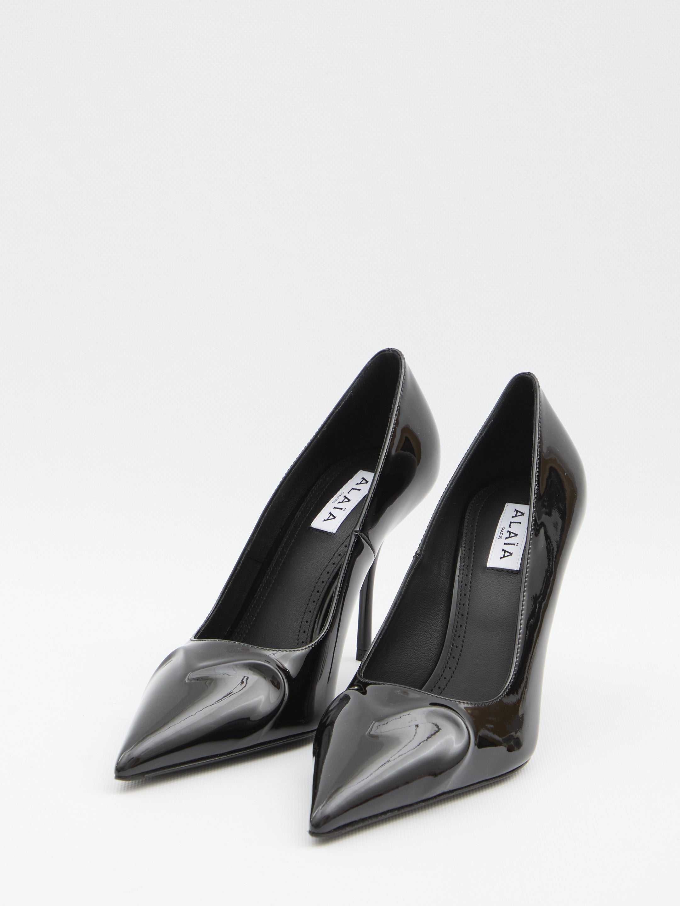 ALAIA 36 black patent pumps