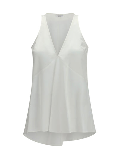 cotton and silk satin top