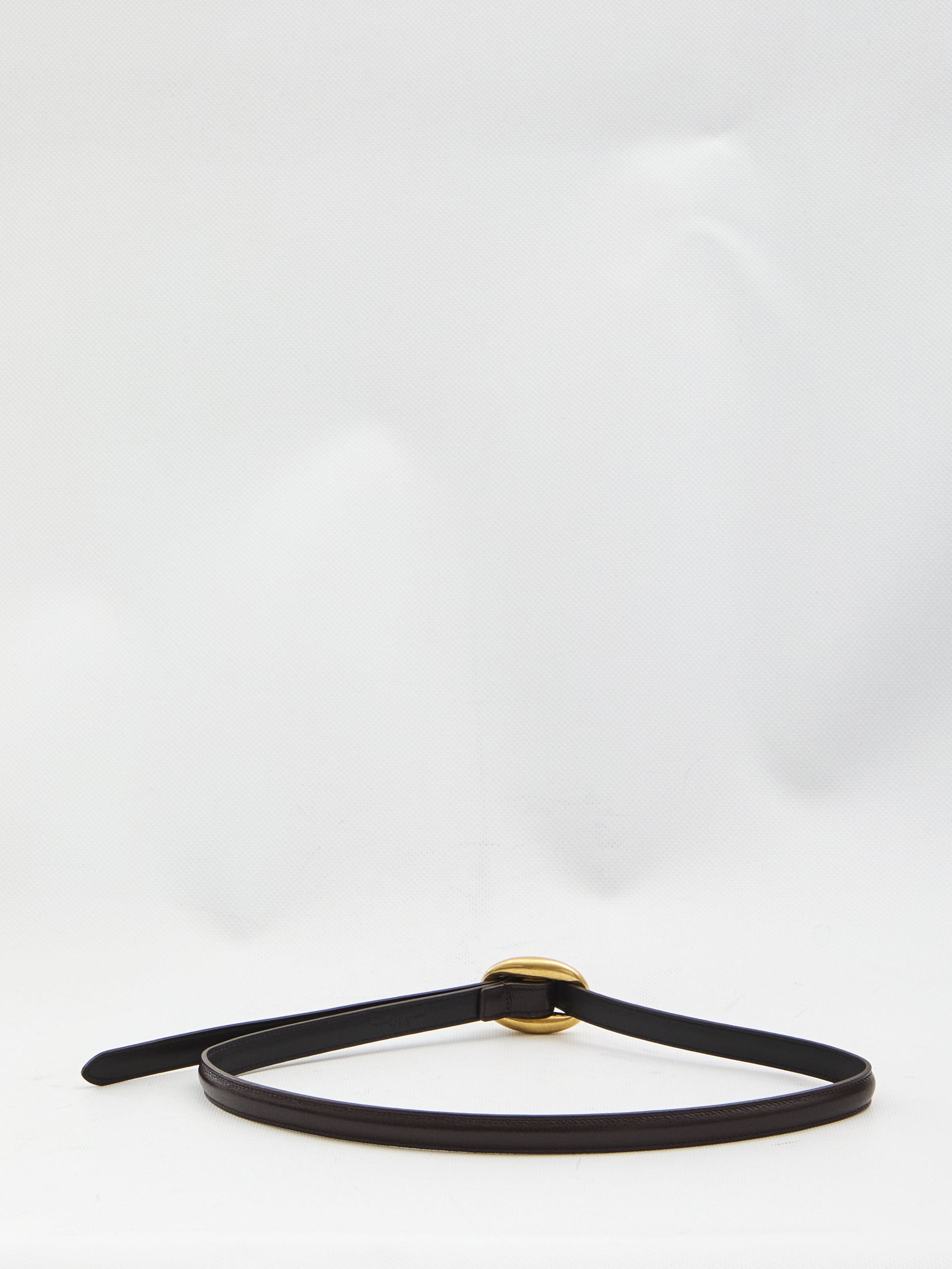 SAINT LAURENT 75 thin belt with oval buckle