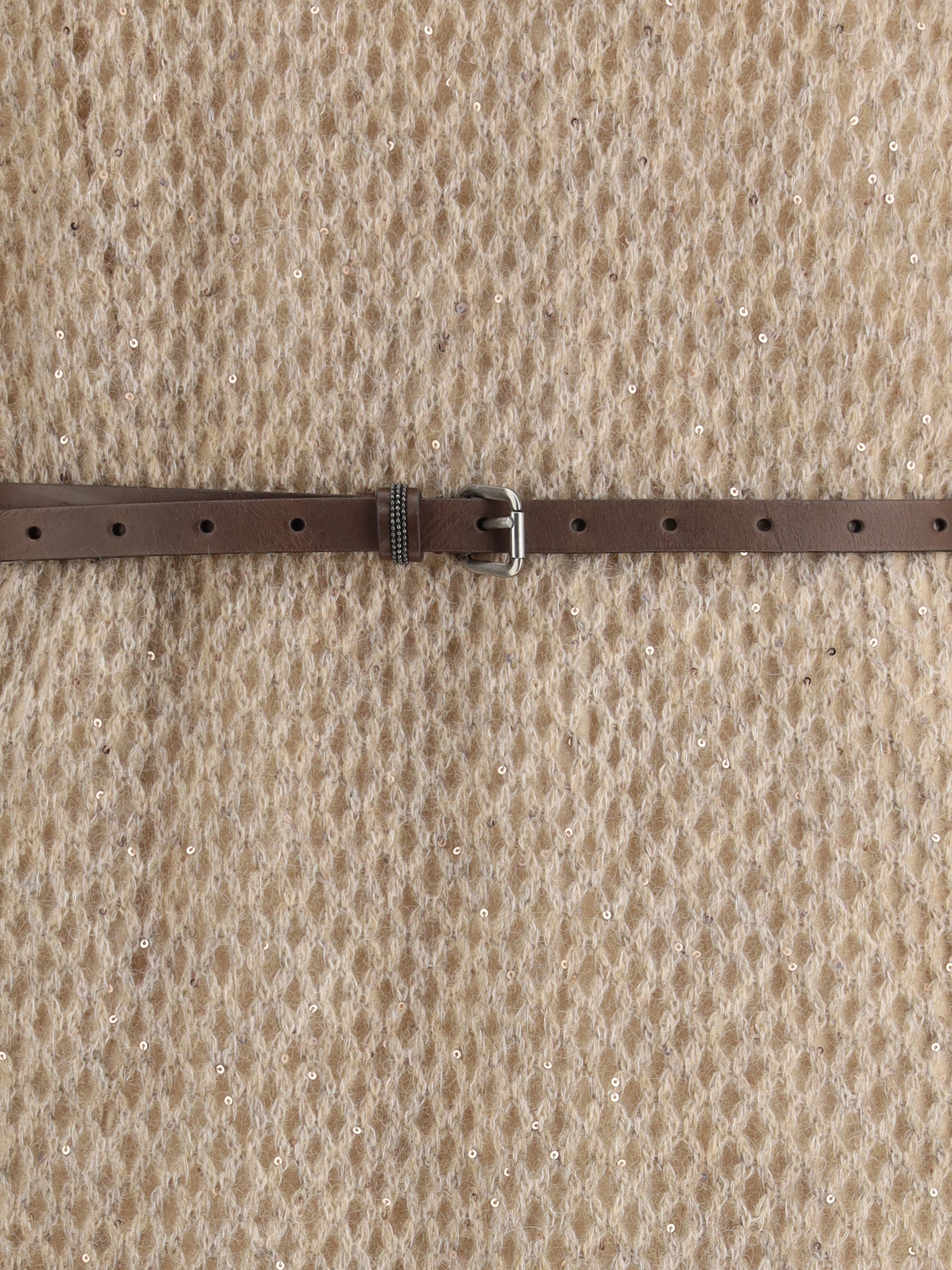 BRUNELLO CUCINELLI XL perforated knit dressss