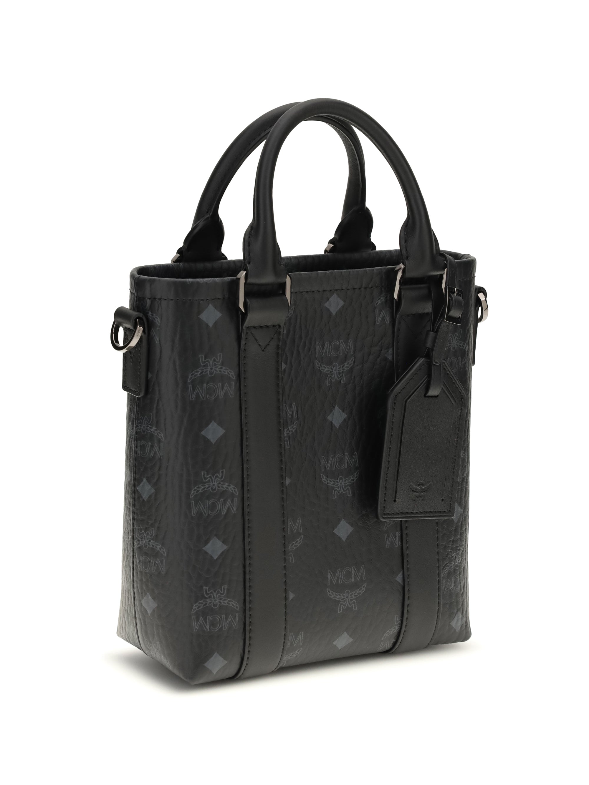 MCM OS aren mini printed canvas tote bag