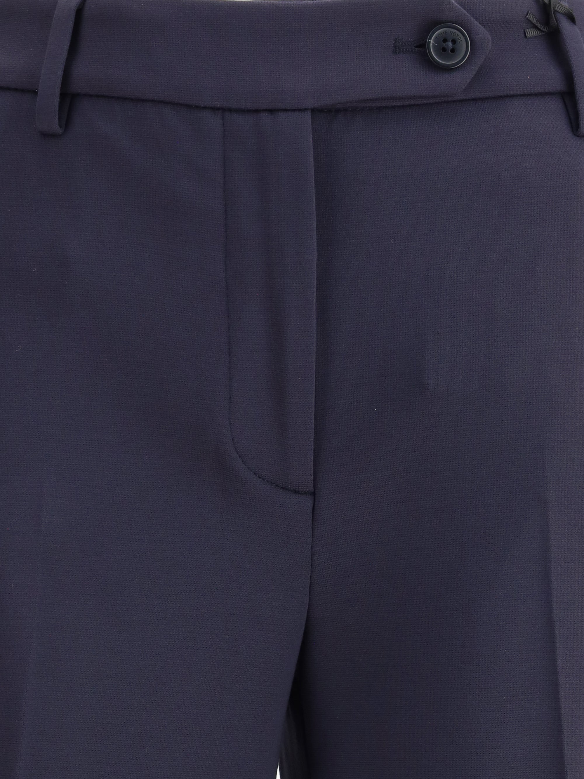 TRUE ROYAL 40 flare bianca pants