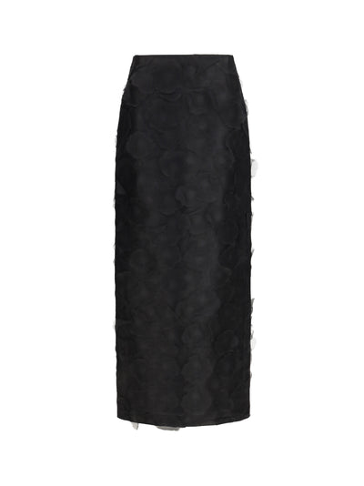 adepto long silk skirt