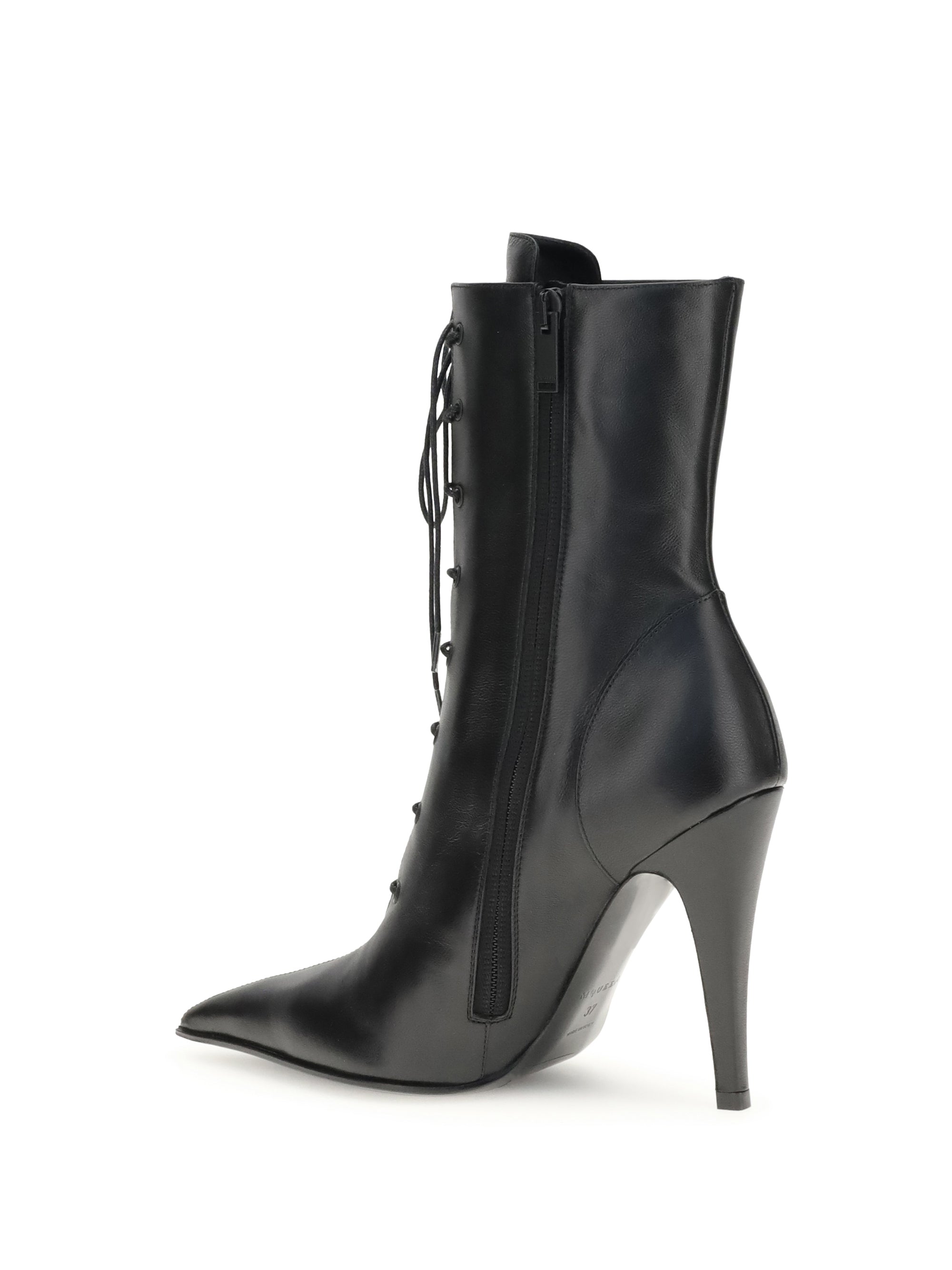 ALEXANDER MCQUEEN 37 leather ankle boots