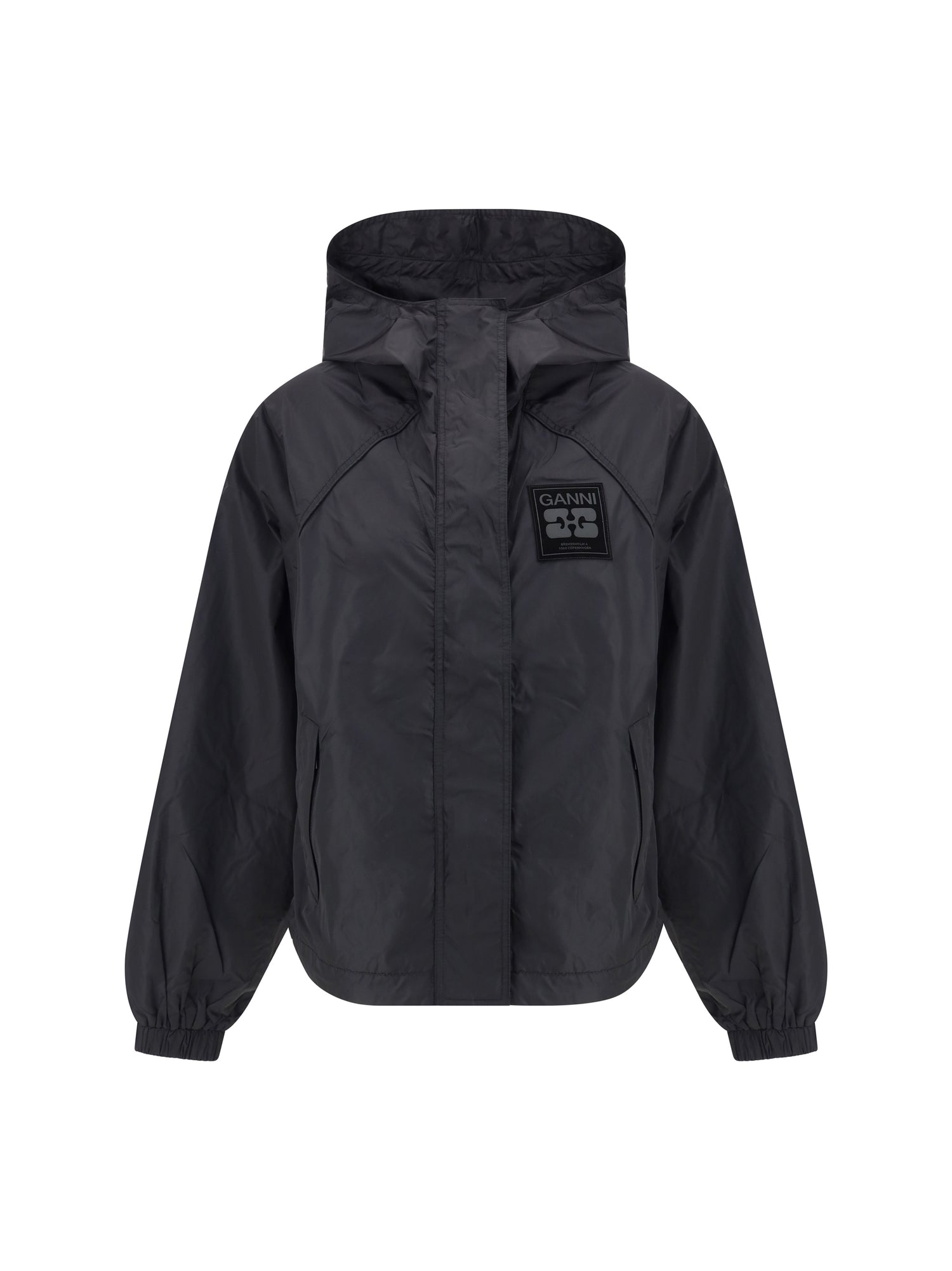 GANNI L-XL recycled nylon jacket