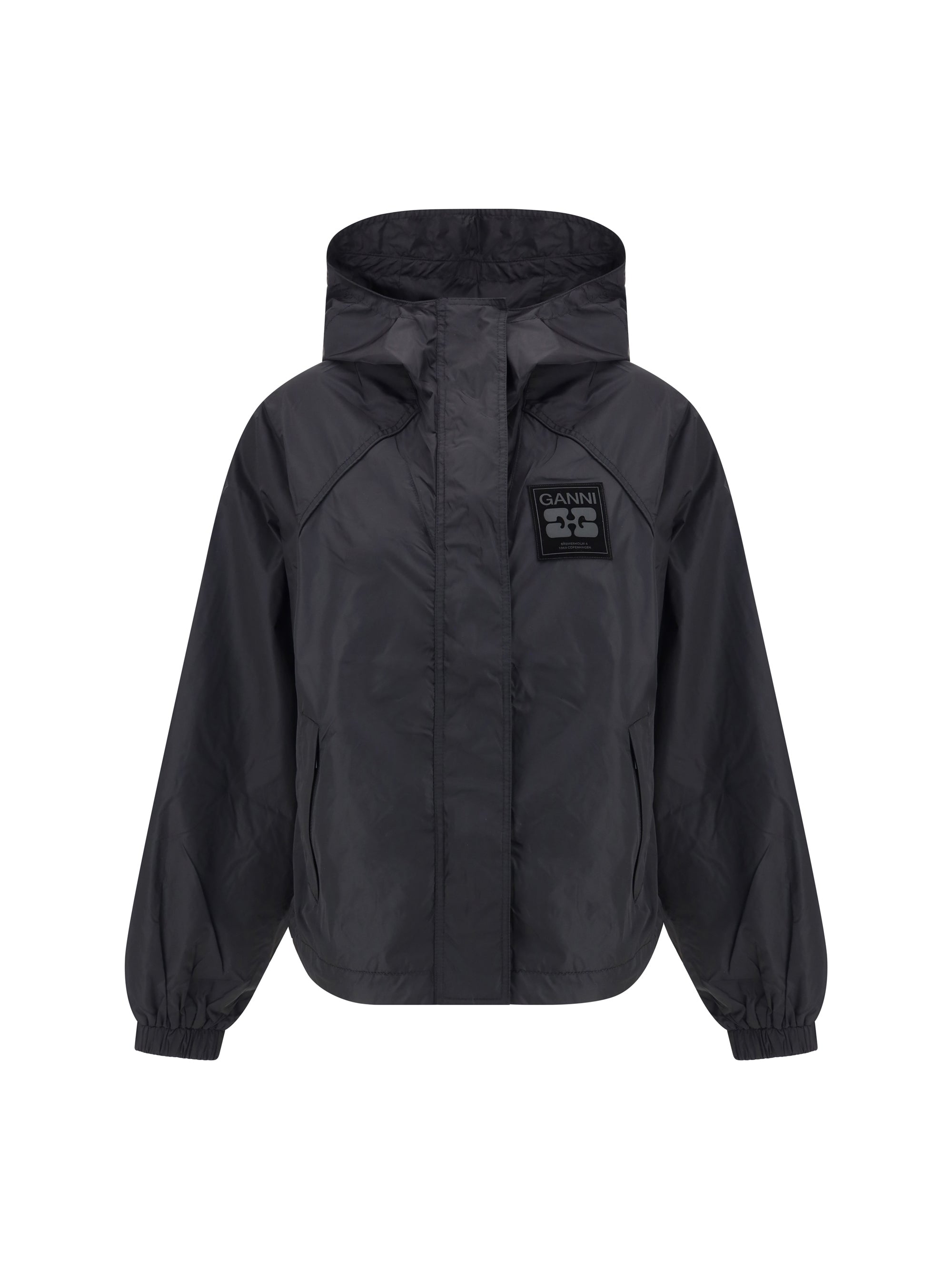 GANNI L-XL recycled nylon jacket
