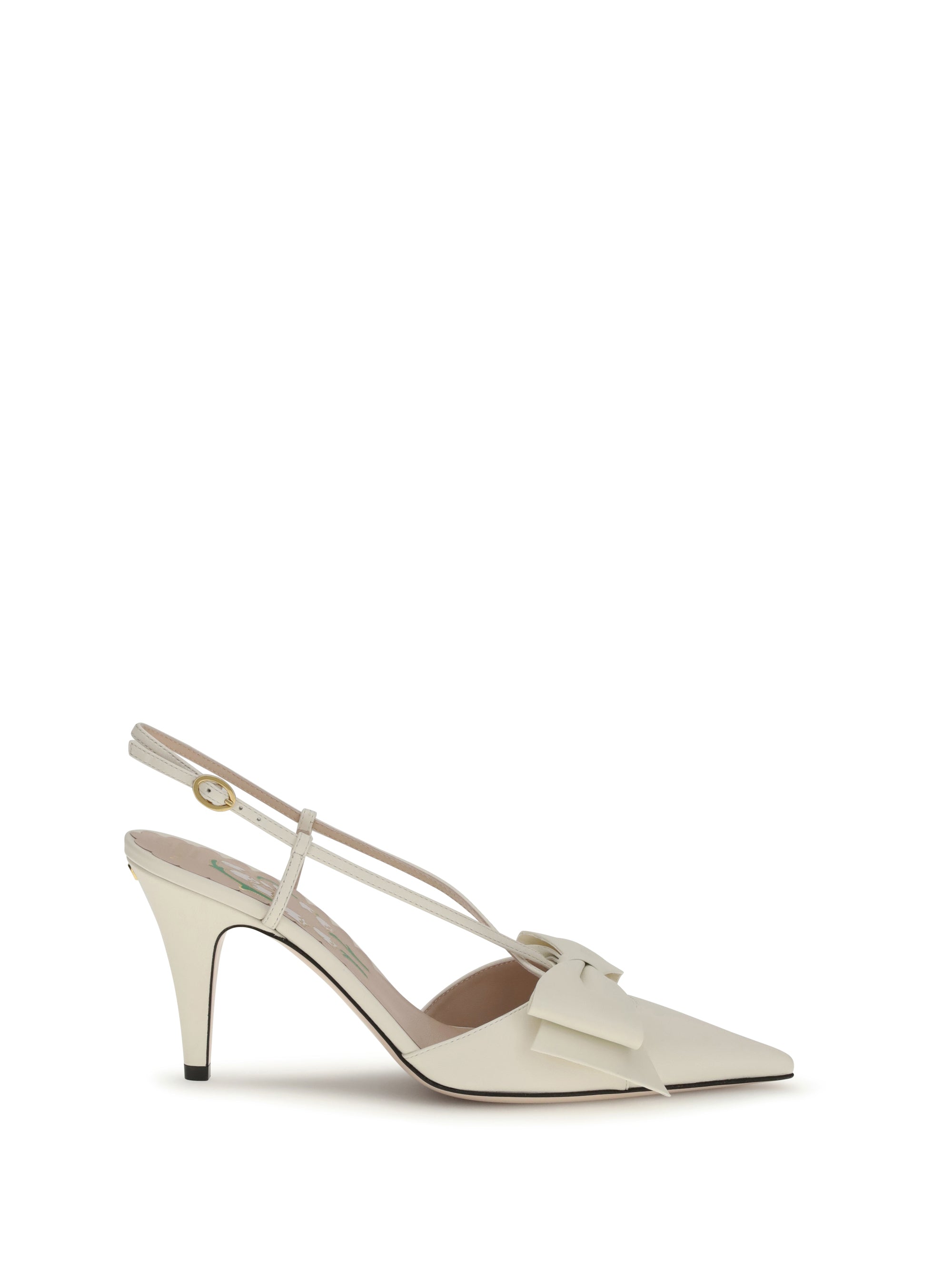 VALENTINO GARAVANI 36 bowow slingback leather pump