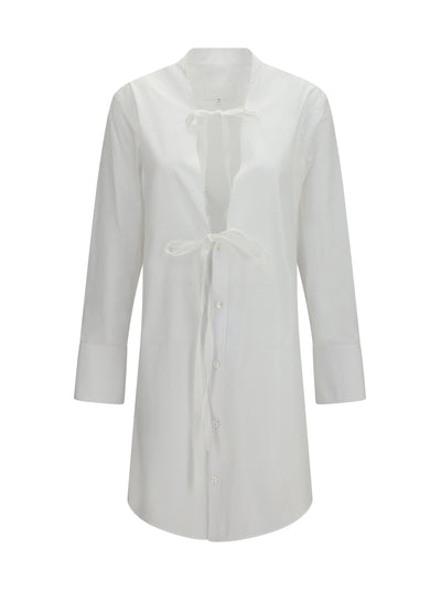 raw-edge cotton mini dress