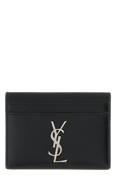 monogramme leather card holder