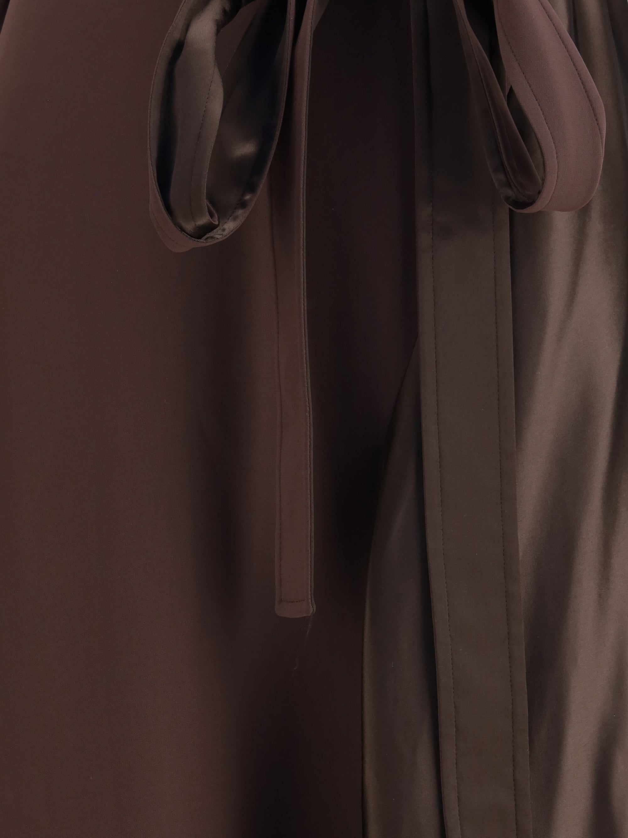 FERRAGAMO 40 asymmetric dress crafted from stretch viscose cady