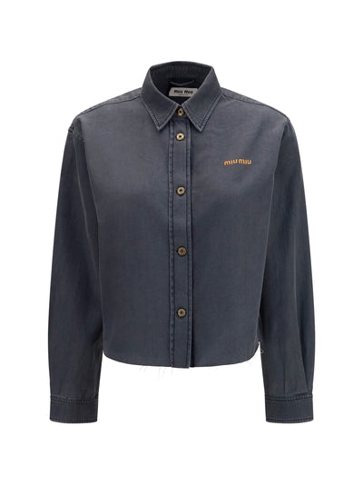 denim-style cotton shirt
