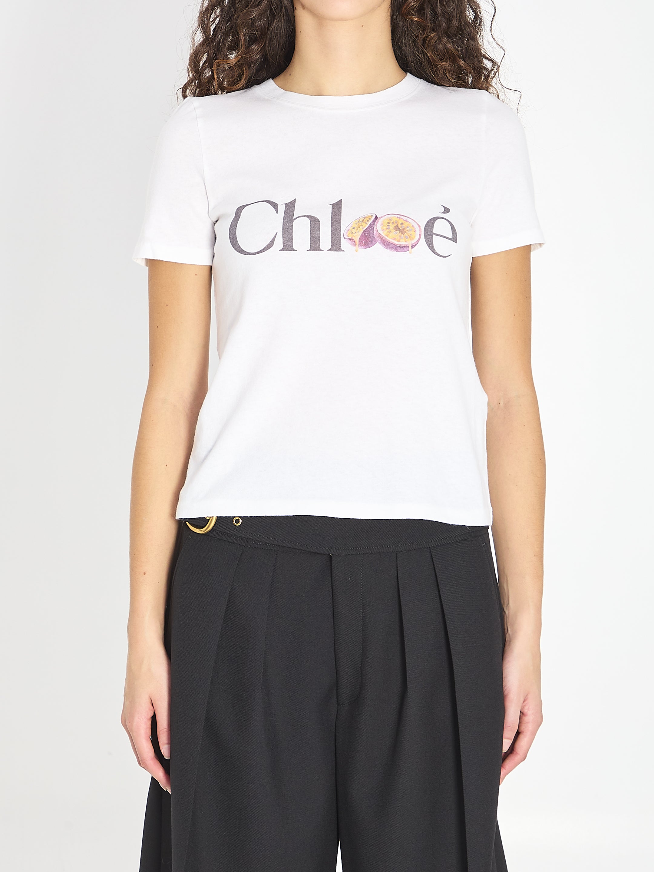 CHLOE M baby fit t-shirt with logo