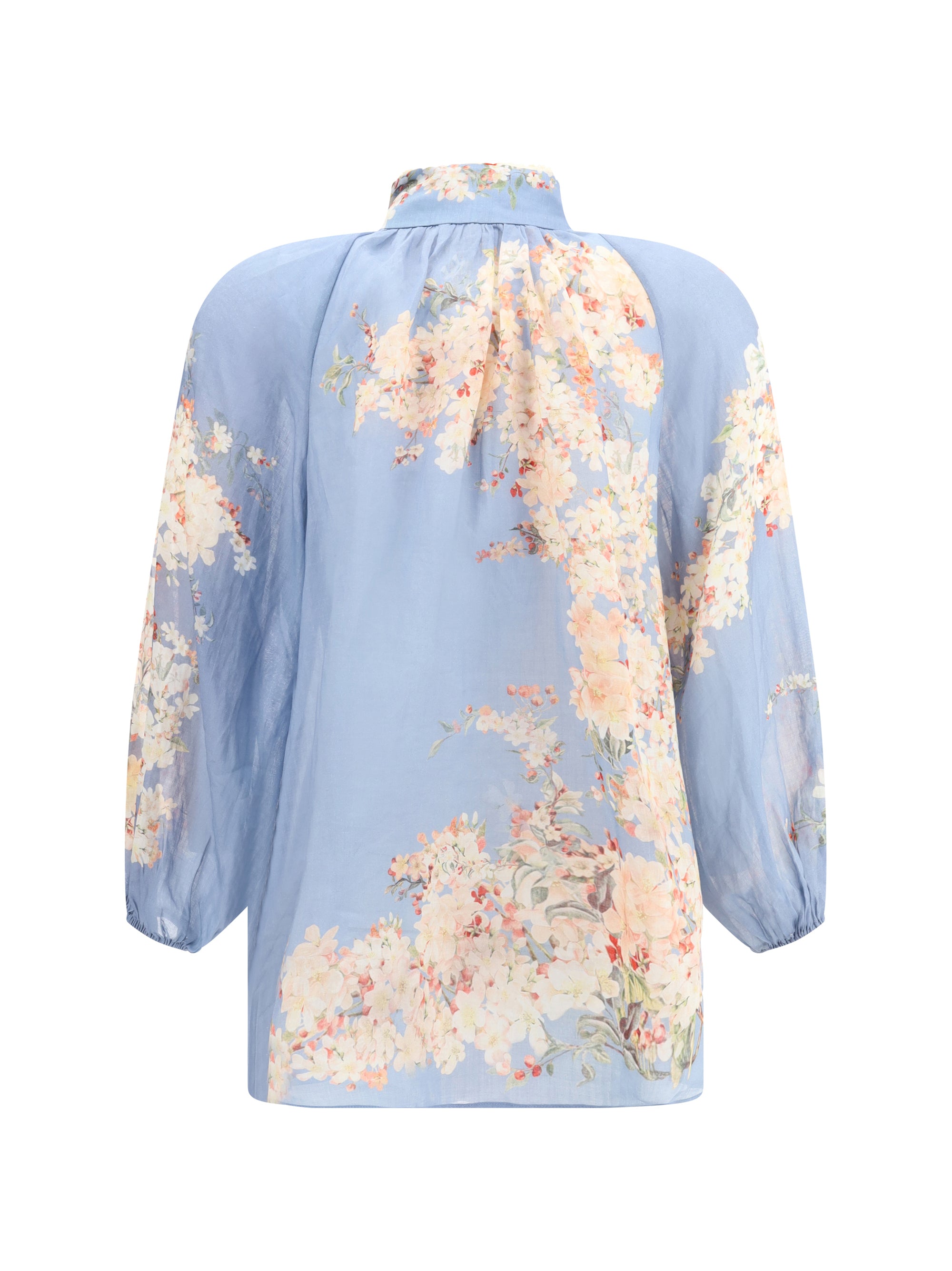 ZIMMERMANN 1 cascadian blouse with puff sleeves