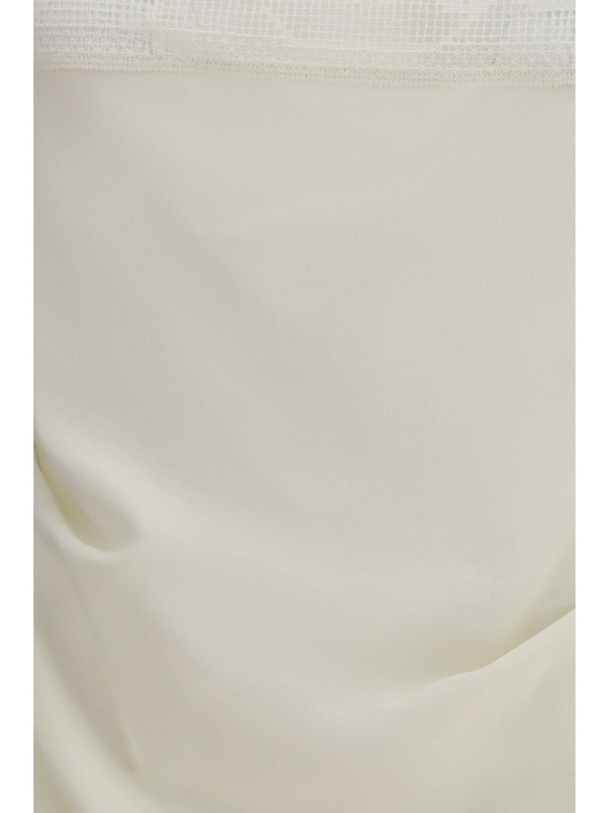 MAGDA BUTRYM 36 draped silk top with lace trim