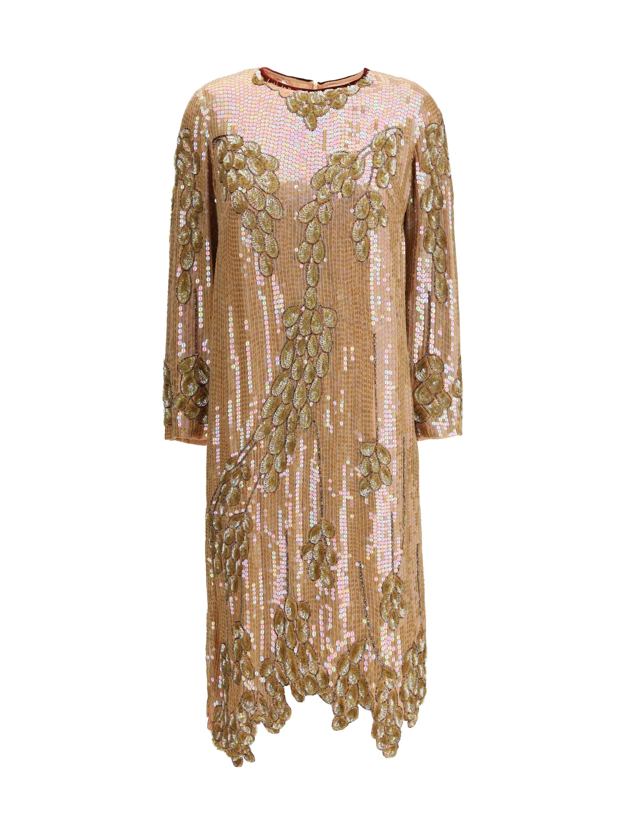 DRIES VAN NOTEN 38 long-sleeved sequin dress