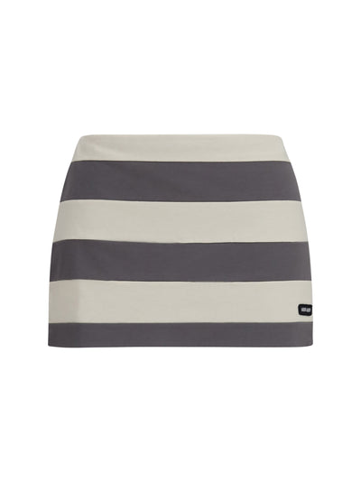 striped cotton mini skirt