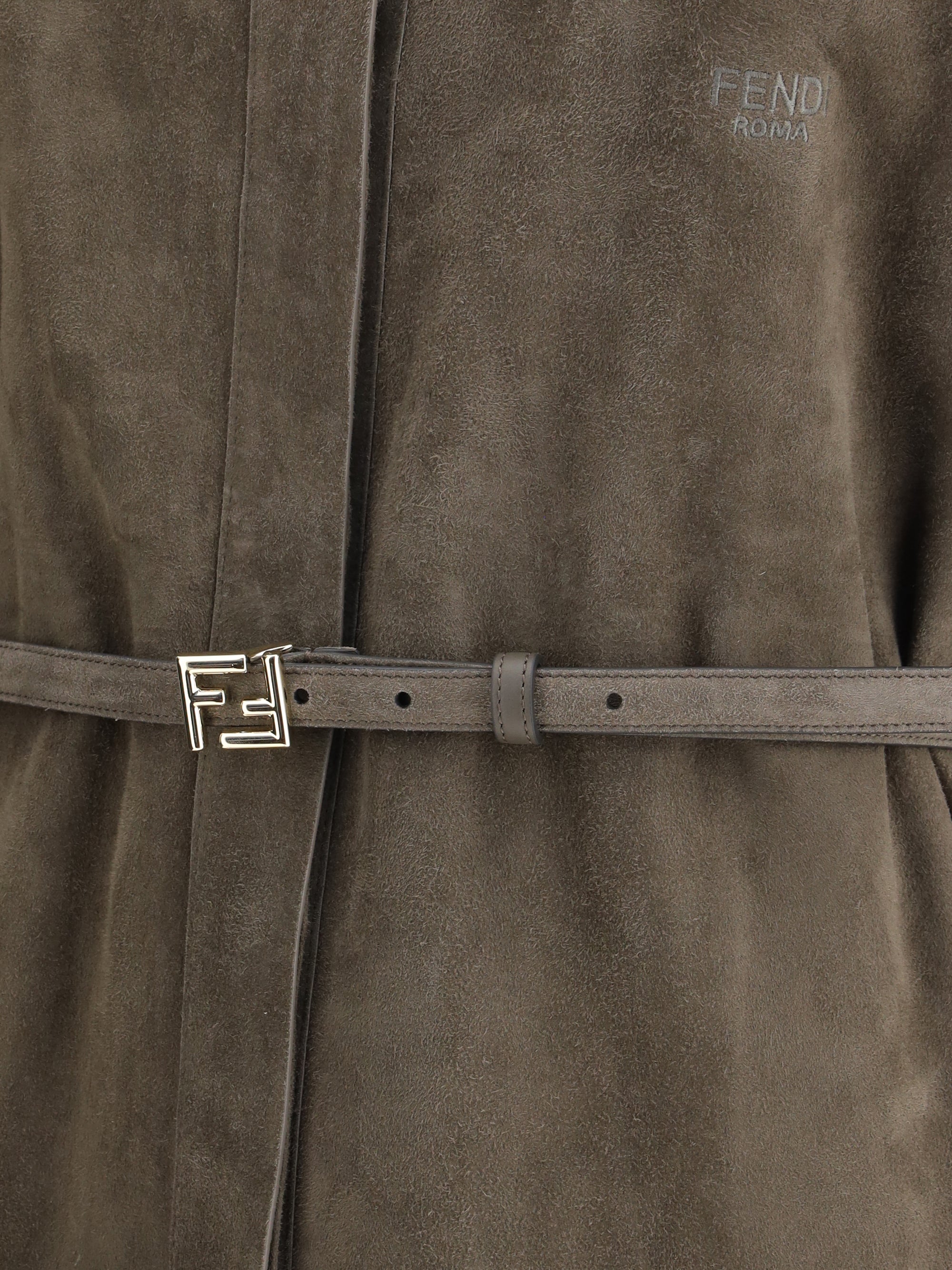 FENDI 42 suede leather shirt