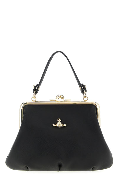 granny frame saffiano leather handbag
