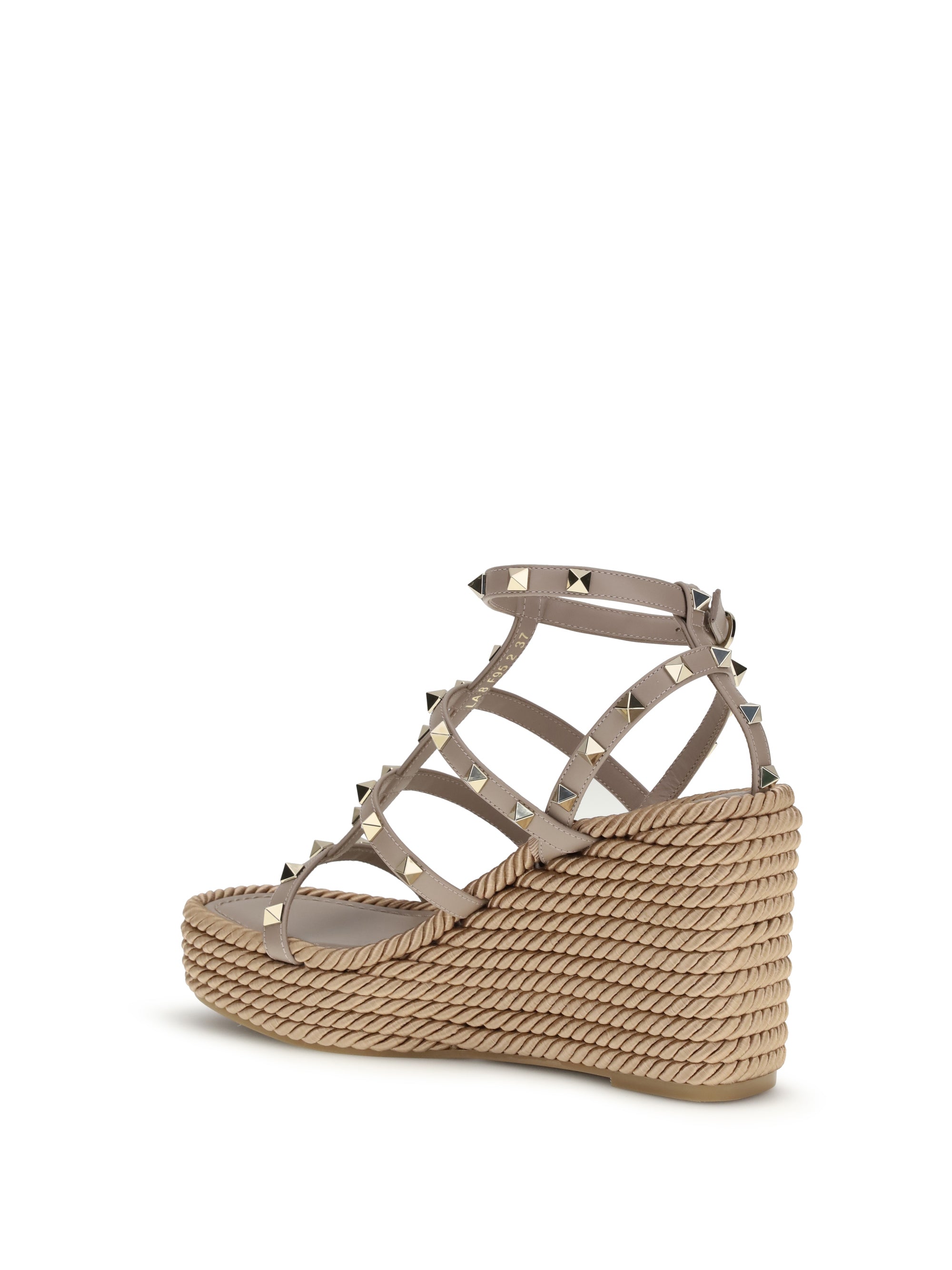 VALENTINO GARAVANI 39 rockstud torchon 95 wedges