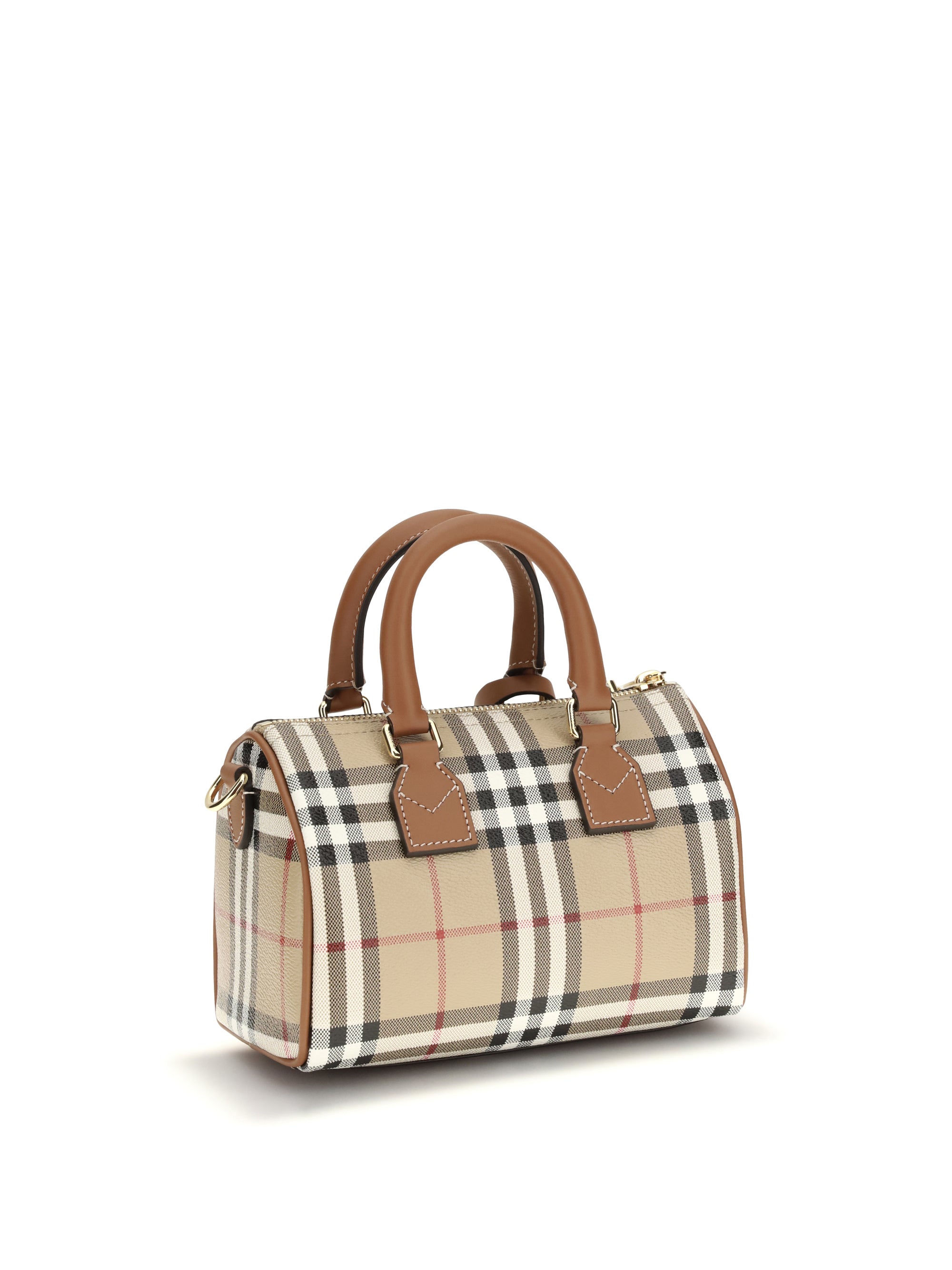 BURBERRY OS mini check bowling handbag