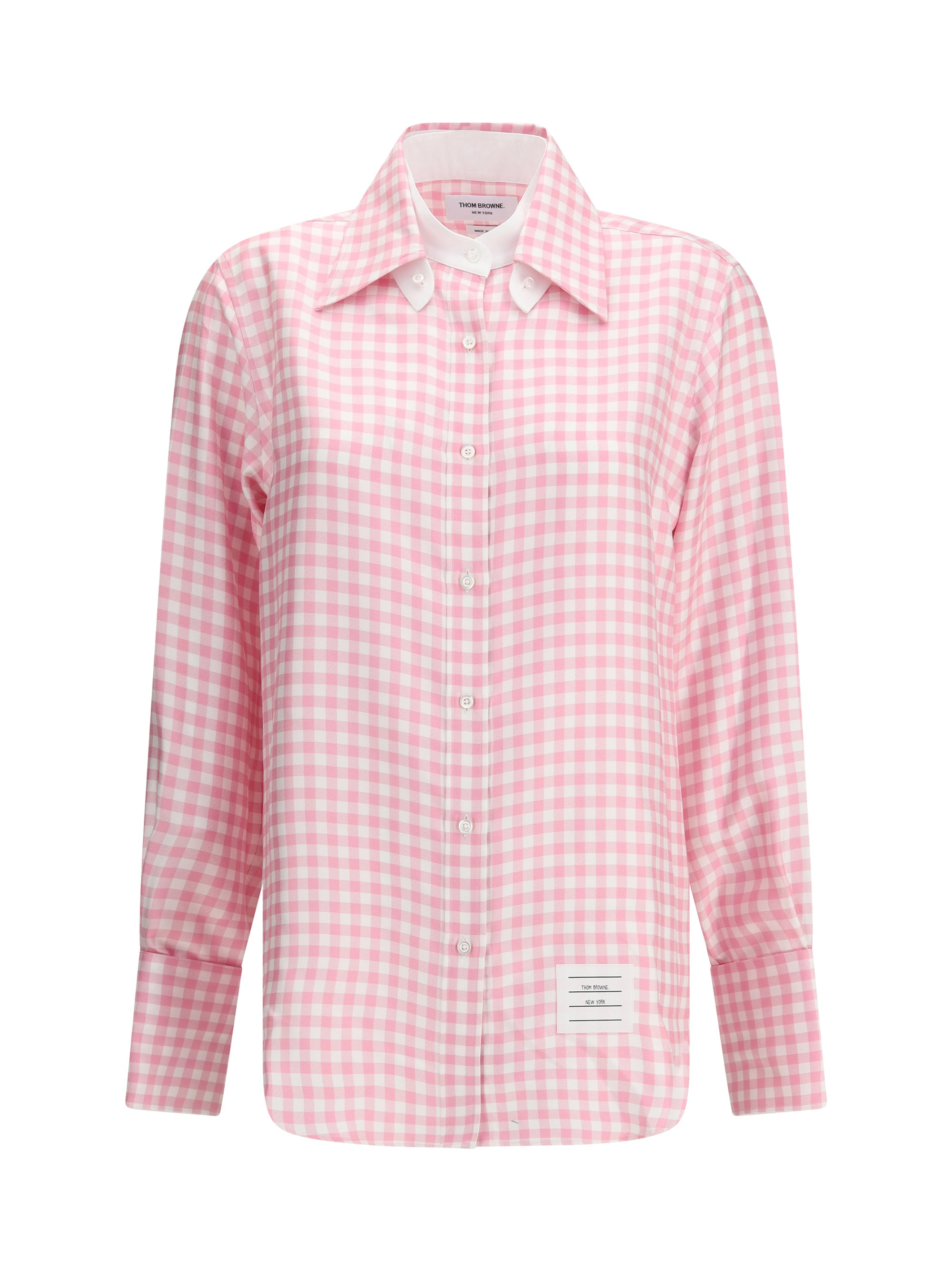 THOM BROWNE 40 checked silk shirt