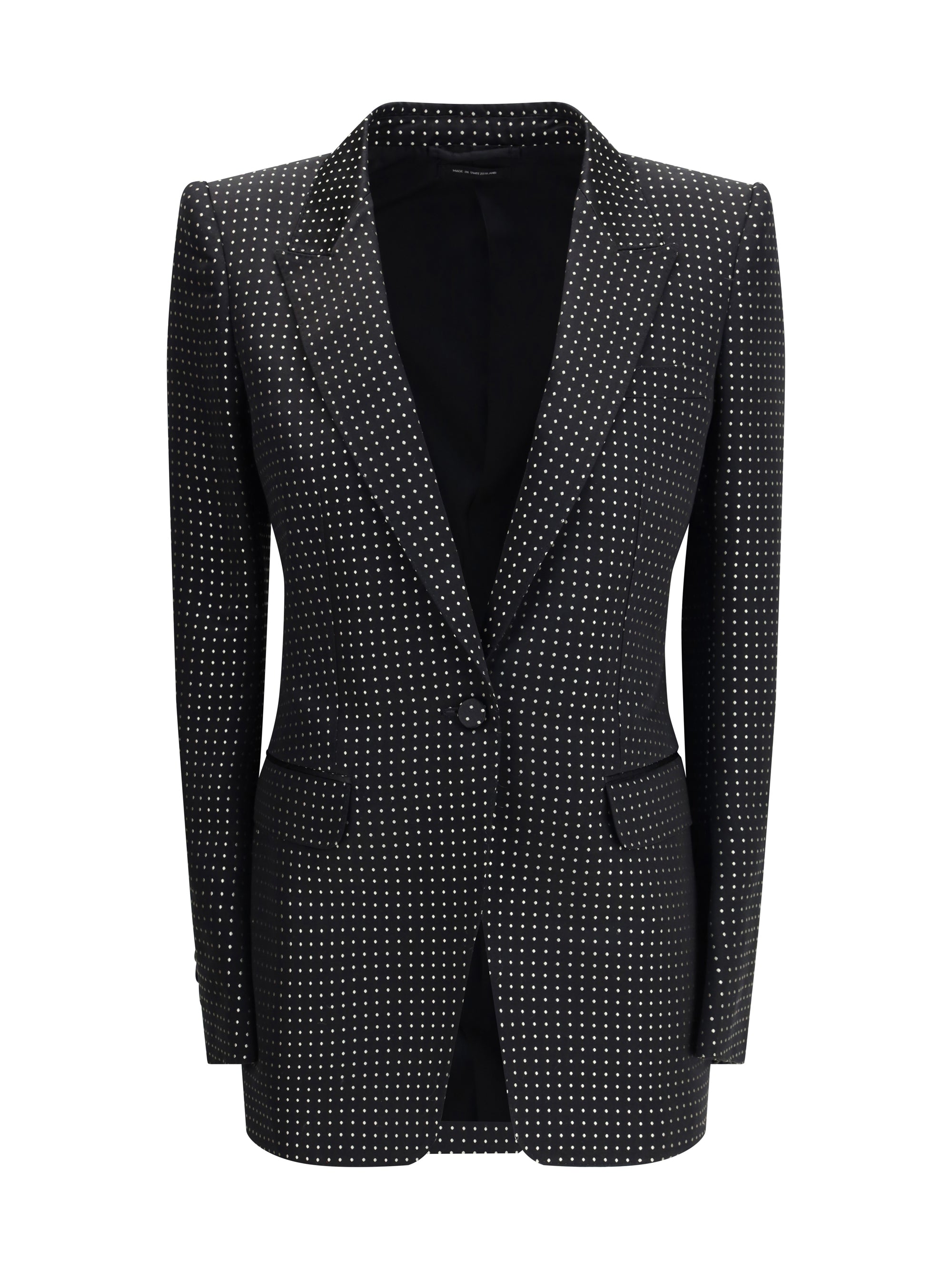 TOM FORD 38 single breasted jacket with polka dots