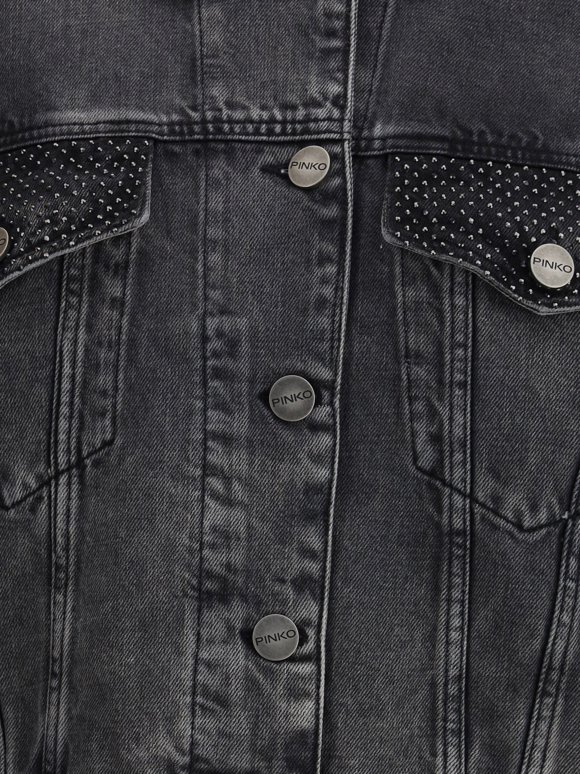 PINKO M the trucker jacket with mini studs