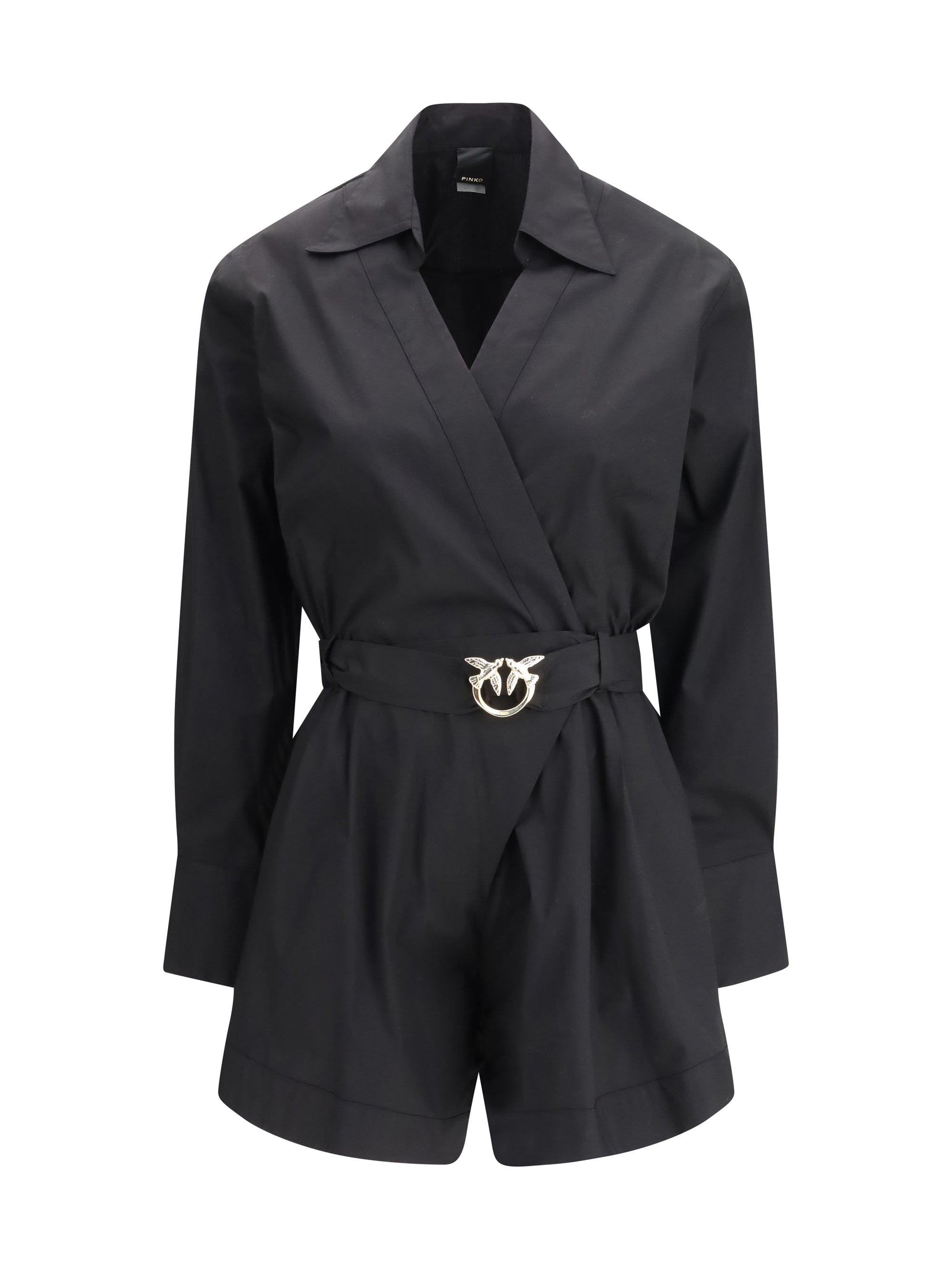 PINKO 38 buckle-belted playsuit